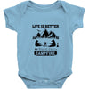 Life Is Better Around The Campfire Baby Bodysuit