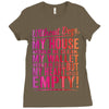 my heart is empty Ladies Fitted T-Shirt