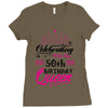 Celebrating With The 50th Birthday Queen Ladies Fitted T-Shirt