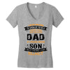 Super Cool Dad Of A Freaking Awesome Son Women's V-Neck T-Shirt