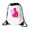 pink freud Drawstring Bags