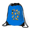 patriotic partying Drawstring Bags
