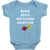 bears beets battlestar galactica Baby Bodysuit
