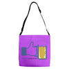 facebook parody beer thumbs up   people like this mens white t shirt Adjustable Strap Totes