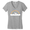 Rainbow Unicorn Women's V-Neck T-Shirt