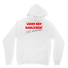under new management just married mens black wedding present husband t Unisex Hoodie