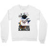 who loves miniatur schnauzer Crewneck Sweatshirt