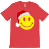 smiley face wears santa hat merry christmas T-Shirt