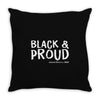 black and proud Throw Pillow