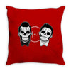 SKULL ON TWO FACE Throw Pillow