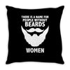 funny beards Throw Pillow
