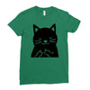 black cat (2) Ladies Fitted T-Shirt