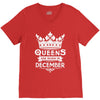 Queens Are Born In December V-Neck Tee