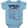 April Girl Facts Taurus Baby Onesie