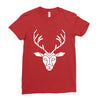 poly deer Ladies Fitted T-Shirt