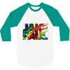 jake paul text paradise 3/4 Sleeve Shirt
