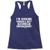 I Am Kicking Cancers Butt Whats Your Superpower ? Racerback Tank