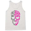 two coloured patterned skull   mens funny Tank Top