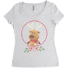 cute deer Women's Triblend Scoop T-shirt