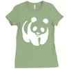 panda bear sticker vinyl decal   cute animal art car window bumper Ladies Fitted T-Shirt