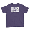 pro life, pro god, pro gun Youth Tee