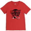 live fast die red V-Neck Tee