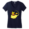 pikagoku Women's V-Neck T-Shirt
