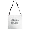 hoodrat stuff with my friends Adjustable Strap Totes