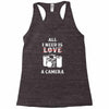 All i Need is Love A Camera Racerback Tank