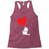 bird love heart animal graph note music party pop art gift Racerback Tank