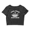 love peace and bacon grease Crop Top