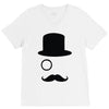 moustache gentleman V-Neck Tee