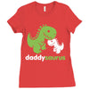 daddysaurus dinosaur dino Ladies Fitted T-Shirt