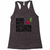 bears beets battlestar galactica Racerback Tank