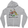 baseball game on short Zipper Hoodie