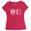 fishing   problem solved mens funny Women's Triblend Scoop T-shirt