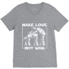 make love not war at at V-Neck Tee