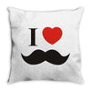 i love mustache Throw Pillow