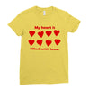 my heart is filled with love Ladies Fitted T-Shirt