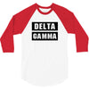 Delta Gamma Black 3/4 Sleeve Shirt
