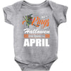 Halloween Kings Are Born In April Baby Bodysuit