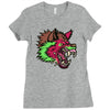 pink punk wolf Ladies Fitted T-Shirt