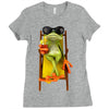 frog funny cocktail Ladies Fitted T-Shirt