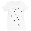 DOWN UP / scandi white / warm grey / flax / lavender Ladies Fitted T-Shirt