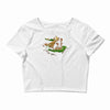the tree, the raccoon Crop Top