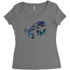 alien terror from deep space Women's Triblend Scoop T-shirt