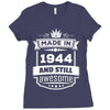 Made In 1944 And Still Awesome Ladies Fitted T-Shirt