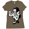 snow white Ladies Fitted T-Shirt