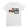 No One Fights Alone Ladies Fitted T-Shirt
