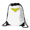 wonder woman classic logo Drawstring Bags